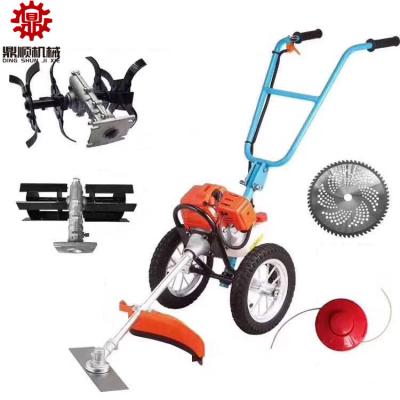 China Four Stroke Farms Gas Field Cultivator Backpack Weeder Hand Push Soil Loosening Rotary Cultivator for sale