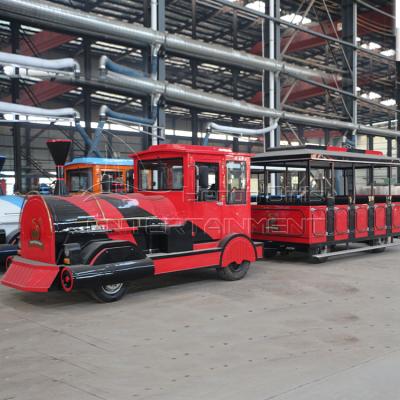 中国 Imitation of tour tourist battery amusement park road train antique trackless tourist train 販売のため