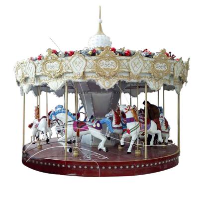 Китай Factory price luxury commercial playground amusement park outdoor carousel for sale продается