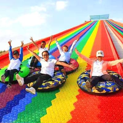 China Scenic Area Commercial Colorful Rainbow Plastic Slide Park Amusement Equipments For Sale With Low Price for sale