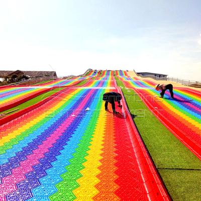 China Factory Price Commercial Outdoor Rainbow Slide Rainbow Slide Colorful Plastic Travel Scenic Area Slide For Sale for sale