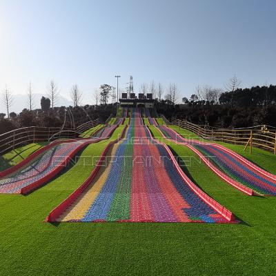 China Multicolor Rainbow Mountain Equipment Child Adult Tourist Slide Rainbow Mountain Equipment for sale