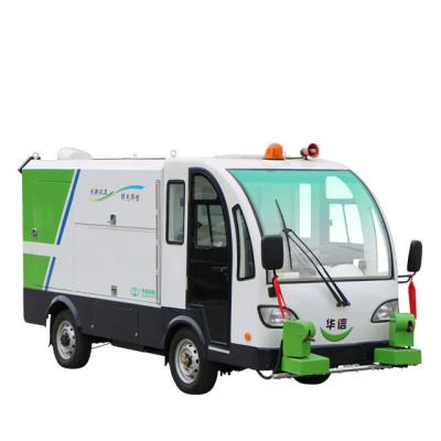 China Garment Shops 4*2 1100 Liter Water Tank High Pressure Cleaning Machine Street Wash Battery Operated Truck for sale