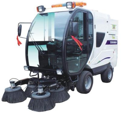 China Hotels battery drivingall cabin vacuum 4x2 diesel full-closed sweeping truck mounted hybrid road sweeper price for sale