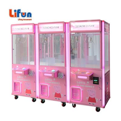 China Wholesale Plywood Cabinet and Stacker from Guangzhou Commerical Tempered Glass Arcade Prize Vending Game Cheap Toy Crane Claw Machine For Sale in Dubai for sale