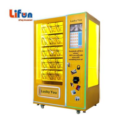 China Acrylic Metal Cabinet and Tempered Glass Coin and Customized Lucky Box Ticket Operated Mystery Box Game Vending Machine Vending Game Machine for Sale for sale