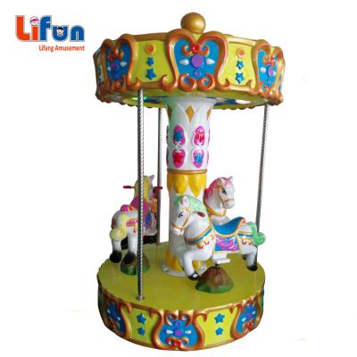 China Fiberglass / Metal Amusement Park Kiddie Ride Merry Go Round Carousel for sale