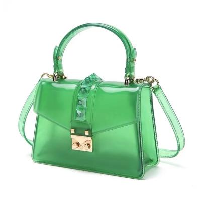 China Green Luxury Jelly Bag Women Hand Bags Newest Design Fashion High Quality Professional Woman Handbags for sale