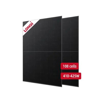 China Residencial 1 Longi Array 2023 All Black Plus Single Half Cell Panels Hi-Mo 6 Solar Modules 410W 415W 420W 425W For Home for sale