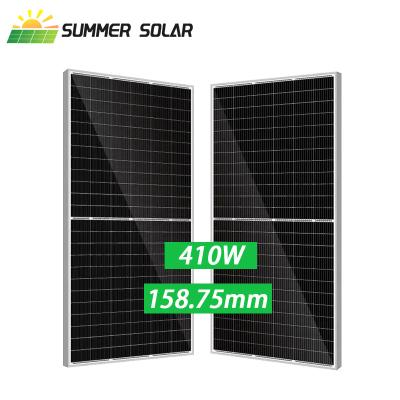 China Home Or Business Solar Power System Less Shading 25 Years Solar Panel 410w Power Linear Cell 410w Half Cut Solar Panels Factory Direct Sales for sale