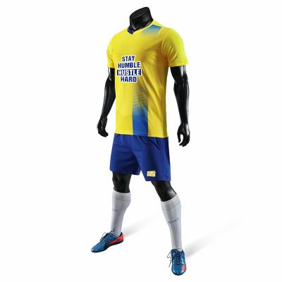 China Custom Soccer Sets Soccer Uniform Breathable Sports Wear Soccer Jersey Set For Soccer Club for sale