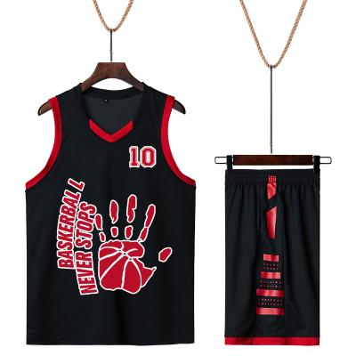 China Breathable Hot Selling Sublimation Basketball Clothes Team Embroidered Patch Fashion Design Custom Reversible Basketball Tank Tops for sale