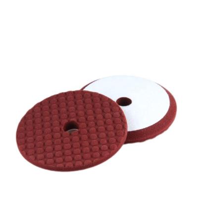 China High Efficiency 6 Inch Low Center Weight Drop Shaped Car Care Polishing Germany Foam Polishing Waxing Sponge Pads Tool Cutting Finish Pad for sale