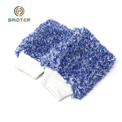 China Car Cleaning and Washing Gloves Detailing Washing Gloves MIT Car Wash Glove Multifunctional Ultra-absorbent Chenille Automobile Microfiber Glove for sale