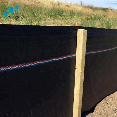 China Anti-grass pp woven geotextile silt barrier manufacturer only for Geosynthetic materials for sale