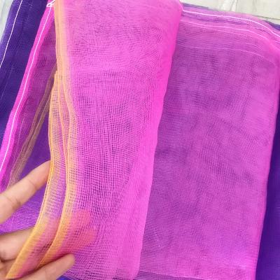 China Agriculture PE Gauze Bag Pink 20kg 25kg Garlic Net Bag Packing 50kg Purple Color Onion Bag With Logo for sale