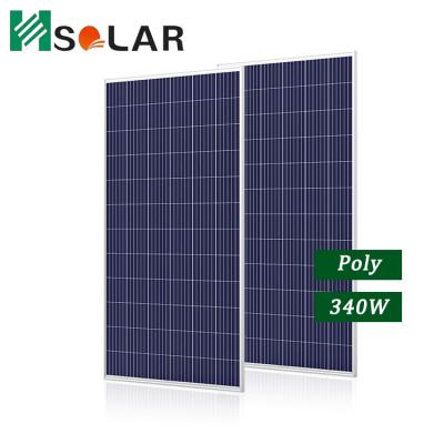 China A Grade PERC 340w 345w 350w 360w 72 Cell Polycrystalline Solar Panel 4 Penal 4 Square Millimeter for sale