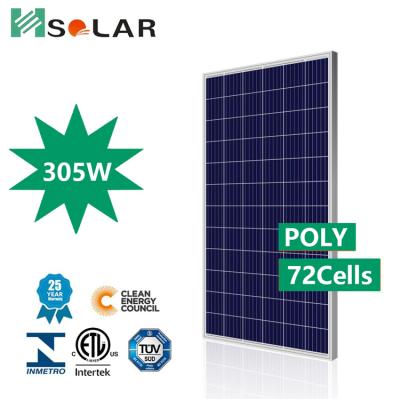 China High quality BB 305W 72cells polycrystalline solar panels system/direct sale PV pump solar power station HGSOALR/5 for sale