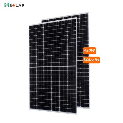 China 5 Busbars Solar Cell Design HSOLAR Hot Sell 450W 144cells Half Cell PV Module 410W 420W 450W Mono Solar Panel 5BB 9BB for sale