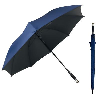 China New Arrival Umbrella Manufacturer Wholesale Customized Blue Golf Umbrella Logo Printed Full Fiberglass Straight Windproof Umbrella for sale