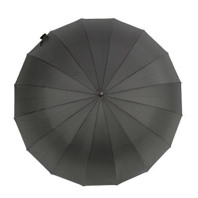 China Contemporary Umbrella Black Hook Handle Umbrella Straight Manual Windproof Umbrella And Outdoor High Quality Waterproof Umbrella for sale