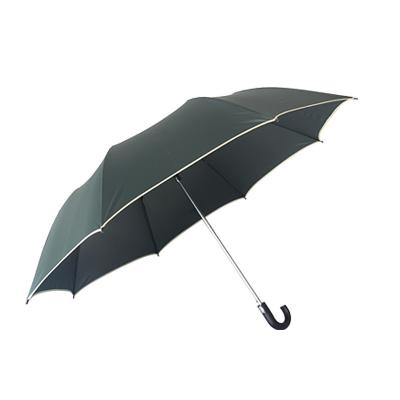 China Contemporary Custom Black Plastic Two Handle Two Fold Umbrella for sale