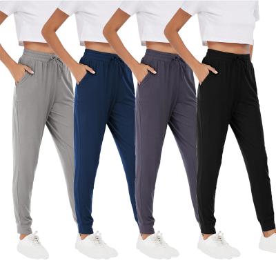 China Anti-Wrinkle Women's Joggers With Pockets And Drawstring-Sweatpants For Women Workout Yoga Lounge Running Pants for sale