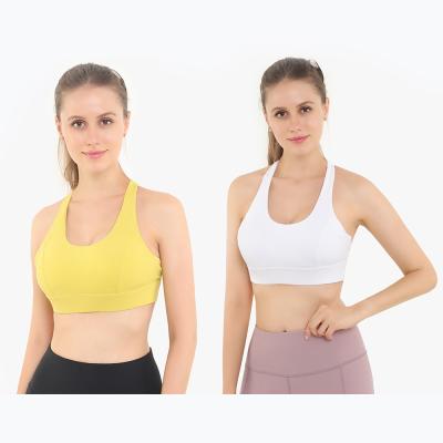 China Breathable Cheap Factory Adjustable Running Cross Back Sports Set Women Yoga Sports Bra With Wholesale Price for sale