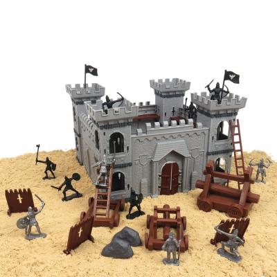 China Toy Castle Middle Ages MODEL War Game With Siege Car Roman Army Soldier Play TOY Block Set New Kids Diy Building 108pcs for sale