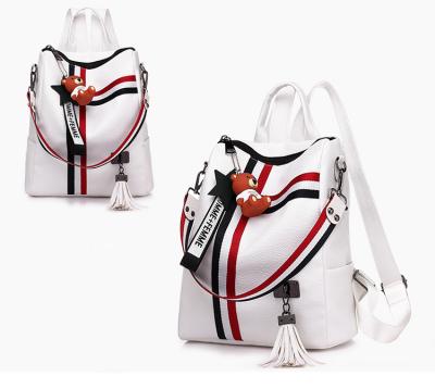 China 2021 Korean Fashion Designer Custom Logo Pu Leather Small School Girls Anti-theft Luxury Women Backpack for sale