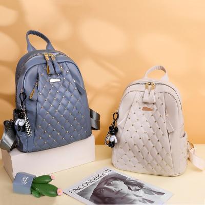 China High Quality Anti-theft Rivet Decoration Leather Bag School Laptop Backpack Bag For Teenage Girls for sale