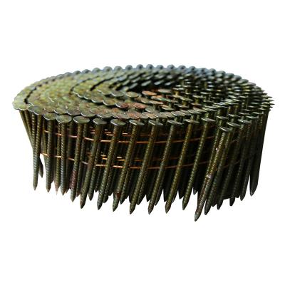 China China Supplier Flat Coiled Nails Bright Wire Collated Nails Coiled Leg Nails Soft Factory Price for sale