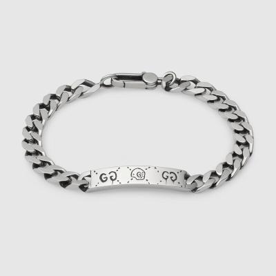 China European and American fashion hip-hop style bracelet Valentine's Day gift from each other double wholesale Thai silver skeleton elf GG new for sale