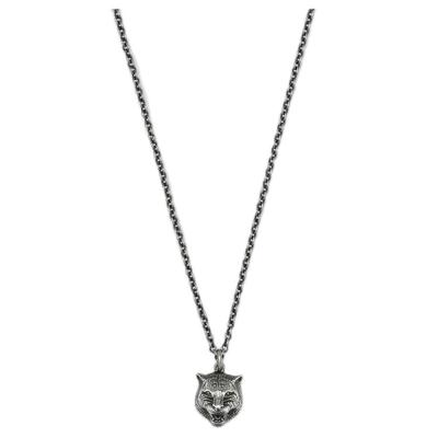 China Vintage Fashion Hip Hop Thai Silver Couples Chain Valentine's Day Gift GG Tiger Head Pendant Necklace Vintage for sale