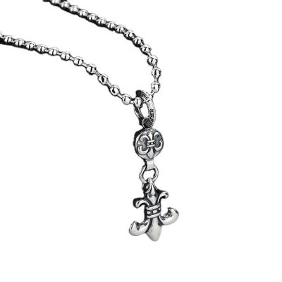 China Fashion Punk Pendant Personality Necklace Anchor Chromehearts Crowheart Hip Hop Accessories Sweater for sale