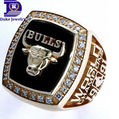 China DUKE CLASSIC Sports Rings N.B.A Chi Cago Bulls Basketball Champions Ready Running Rings 1 Set 5 Pcs With Wooden Box for sale