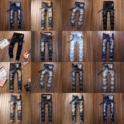 China Breathable 2023 New Style custom jeans ripped skinny male jeans hot selling high quality Men's Jeans for sale