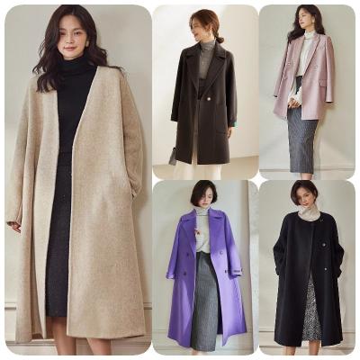 China Viable High End Mid Length Cashmere Coat Women's Slim Woolen Coat Jacket New Coat Woolen Coat for sale