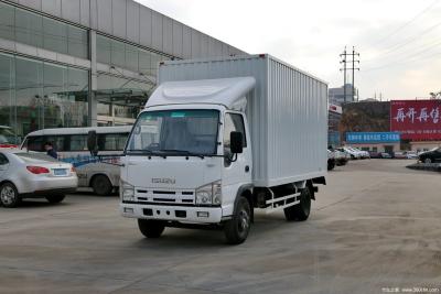 China 15 Ton Cargo Truck Euro 4 Isuzu 4×2 Van Lorry Truck 6 Tires Multi Leaf Springs 35 Cubic Box zu verkaufen