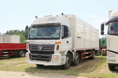 China Foton Auman Stake Truck 6 Series Heavy Duty Truck Diesel 8-Speed 245HP 6X2 9.53m White Body for sale