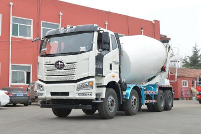 China J6P 375HP 8X4 Fully Floating Flat Top Half Displacement 7.86m³ FAW Jiefang Concrete Mixer Truck en venta