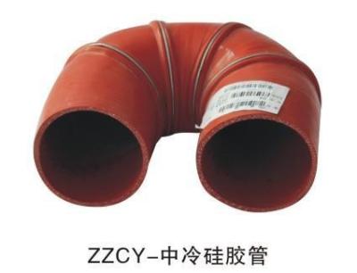 China Standard- Größen-Bus-Zusatz-rote Farbe-Intercooled-Silikon-Rohr für Yutong zu verkaufen