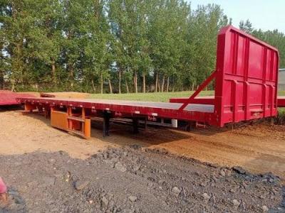 China el 12.5m de 3 de los árboles los 40FT remolques de la segundo mano semi bajo del plano certificación del remolque ISO semi en venta