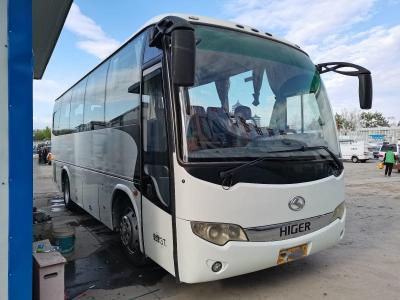 China Gebruikte Hogere Bus KLQ6856 37 van de Chassis de Achteryuchai van het Zetelsstaal van de de Motor Linkeraandrijving Goede Voorwaarde met AC Te koop