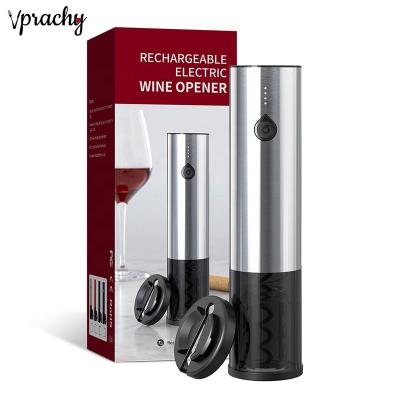 China Modern New Arrival Prospects Fasihon Wine Opener One-Button Electric Rechargeable Corkscrew Wine Opener For Kitchen for sale