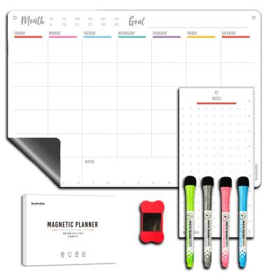 China Hot Selling Amazon Wall Calendar Magnet Files Custom Magnetic Whiteboard Planner Dry Erase Calendar for Fridge and Wall for sale