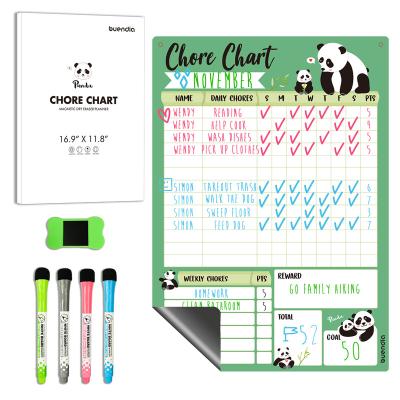 China Hot Amazon Sale Kids Toddler Responsibility Behavior Behavior Reward Magnetic Chart Erase Board Custom Dry Chore Chart Wall Calendar For Kids for sale