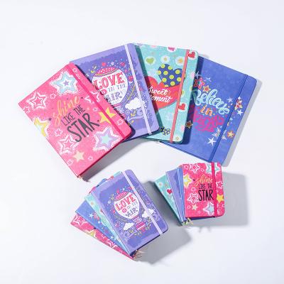 China 2021 Hardcover Book A5 Cover Notebook Fashion Design Casebound Ordered Notepad Elastic Band Diary For School for sale