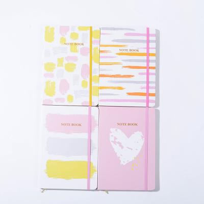 China 2021 Hardcover Book A5 Cover Notebook Fashion Design Casebound Ordered Notepad Elastic Band Diary For School for sale