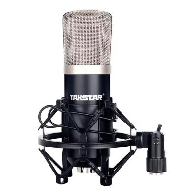 China Professional Desktop Podcast Computer Black Recording Microphone Condenser MIC Condenser For Studio Recording for sale